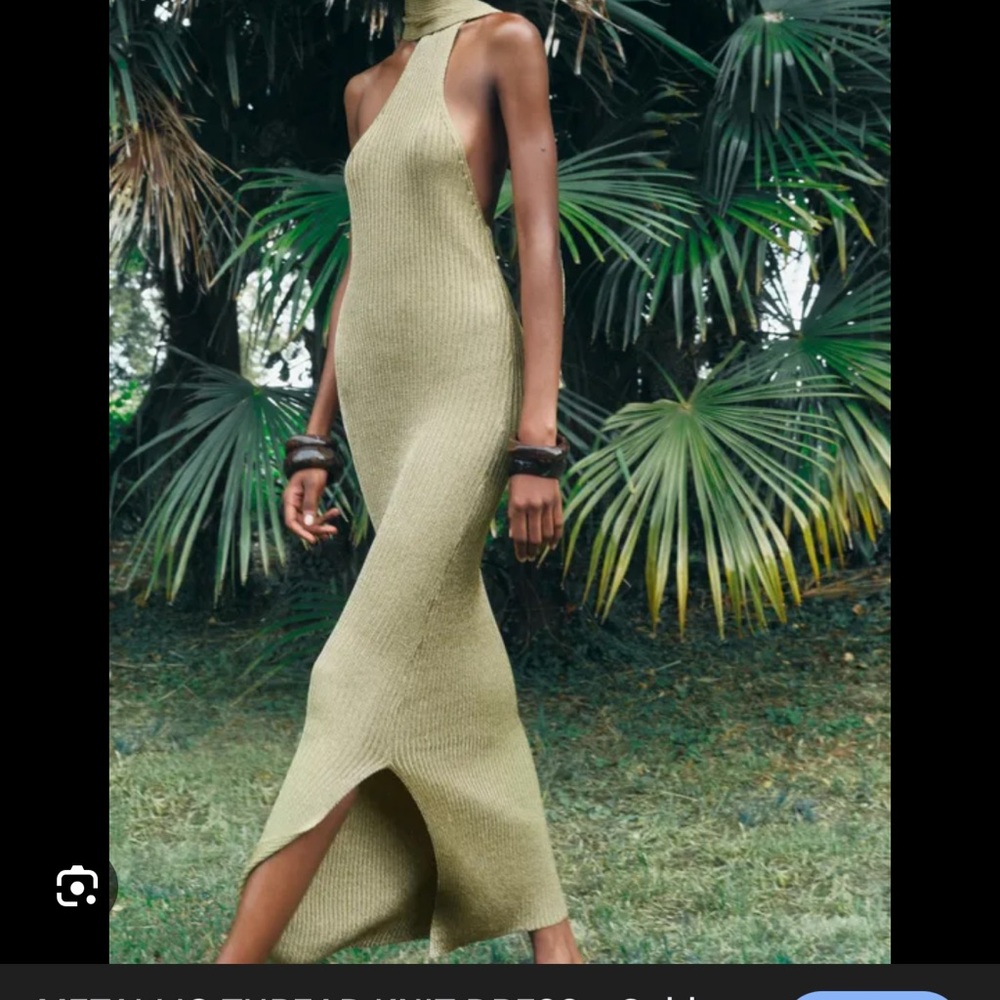 ZARA | KNIT DRESS WITH METALLIC THREAD